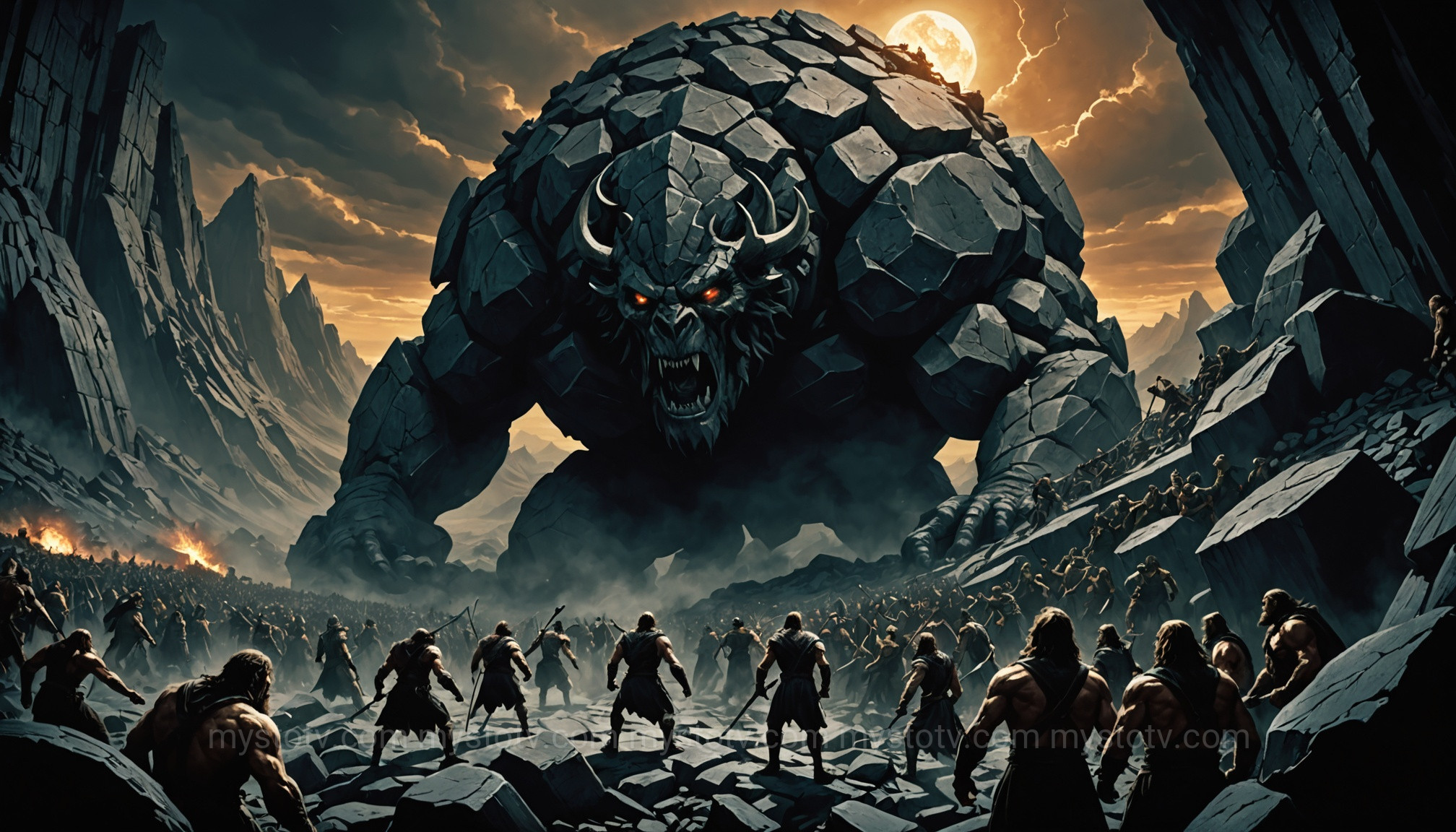 A depiction of Sisyphus\'s eternal punishment, a classic example of who was sent to the abyss and answering \'what is Tartarus\'.