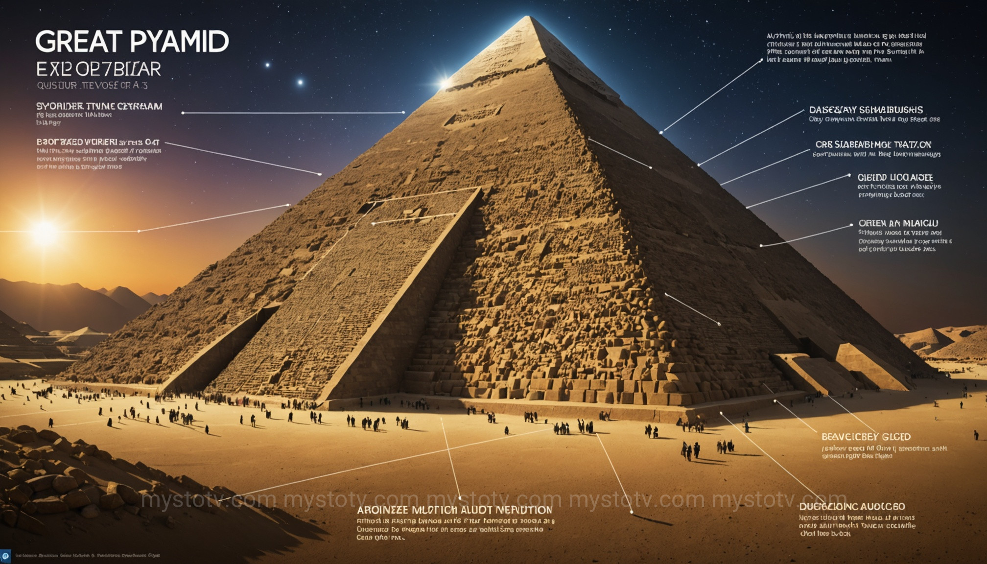A diagram of the Great Pyramid showing the location of the Big Void, one of the most significant modern pyramid mysteries.