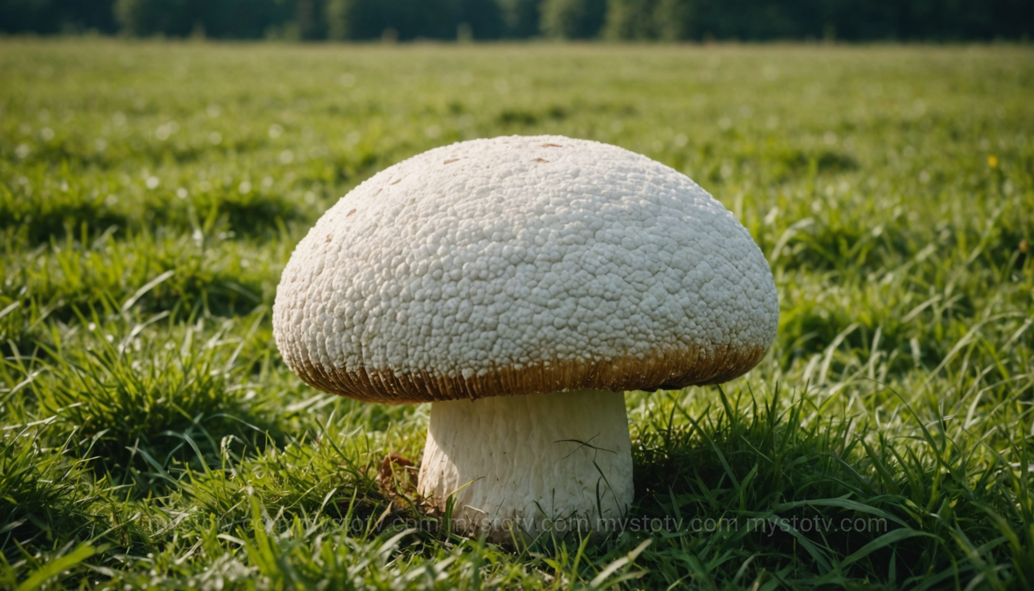 A giant puffball cut in half shows its solid white interior, the most important safety check in this foraging for mushrooms guide.