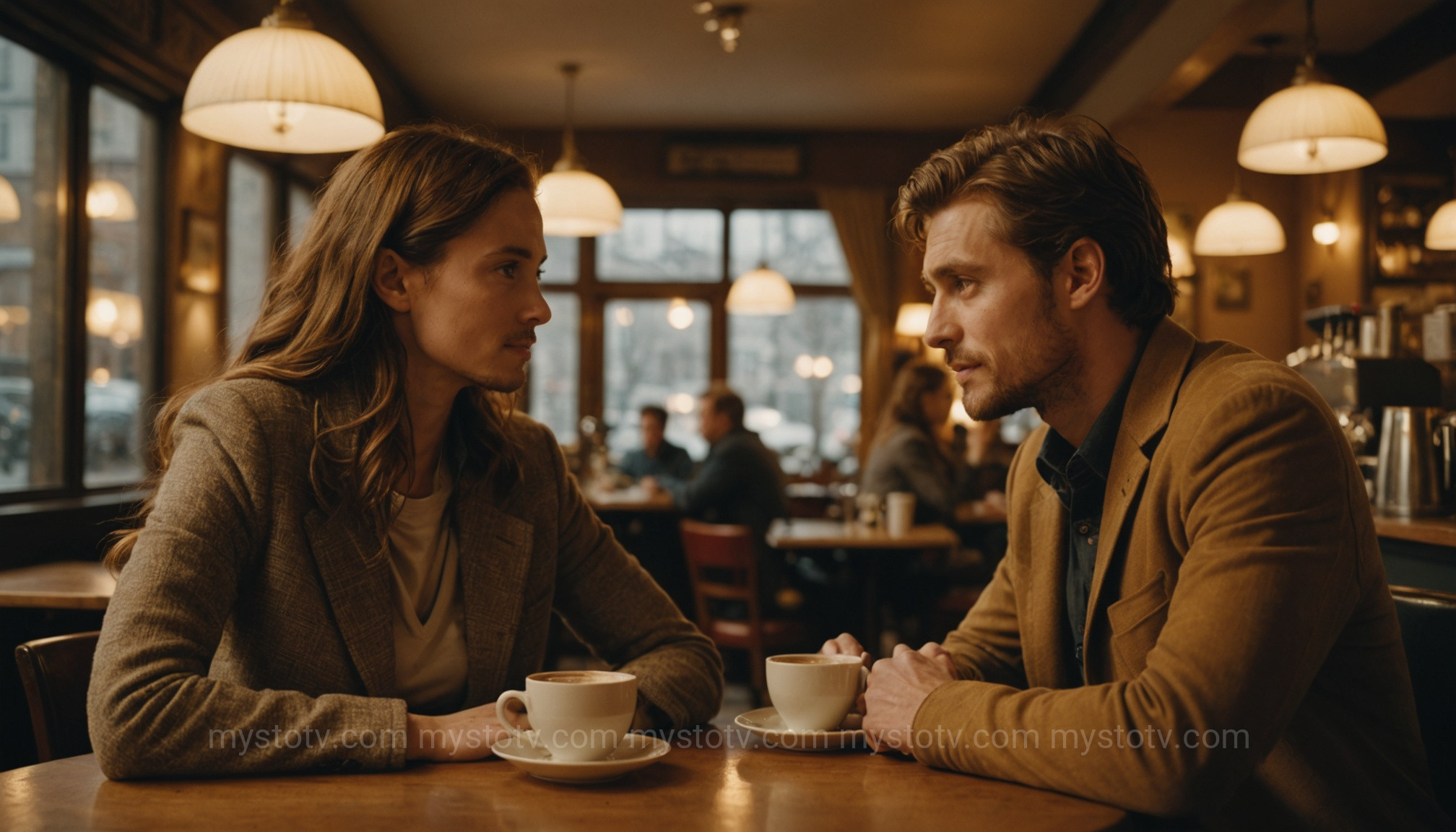 A man and woman experience instant recognition, a key sign of the soulmates spiritual meaning.