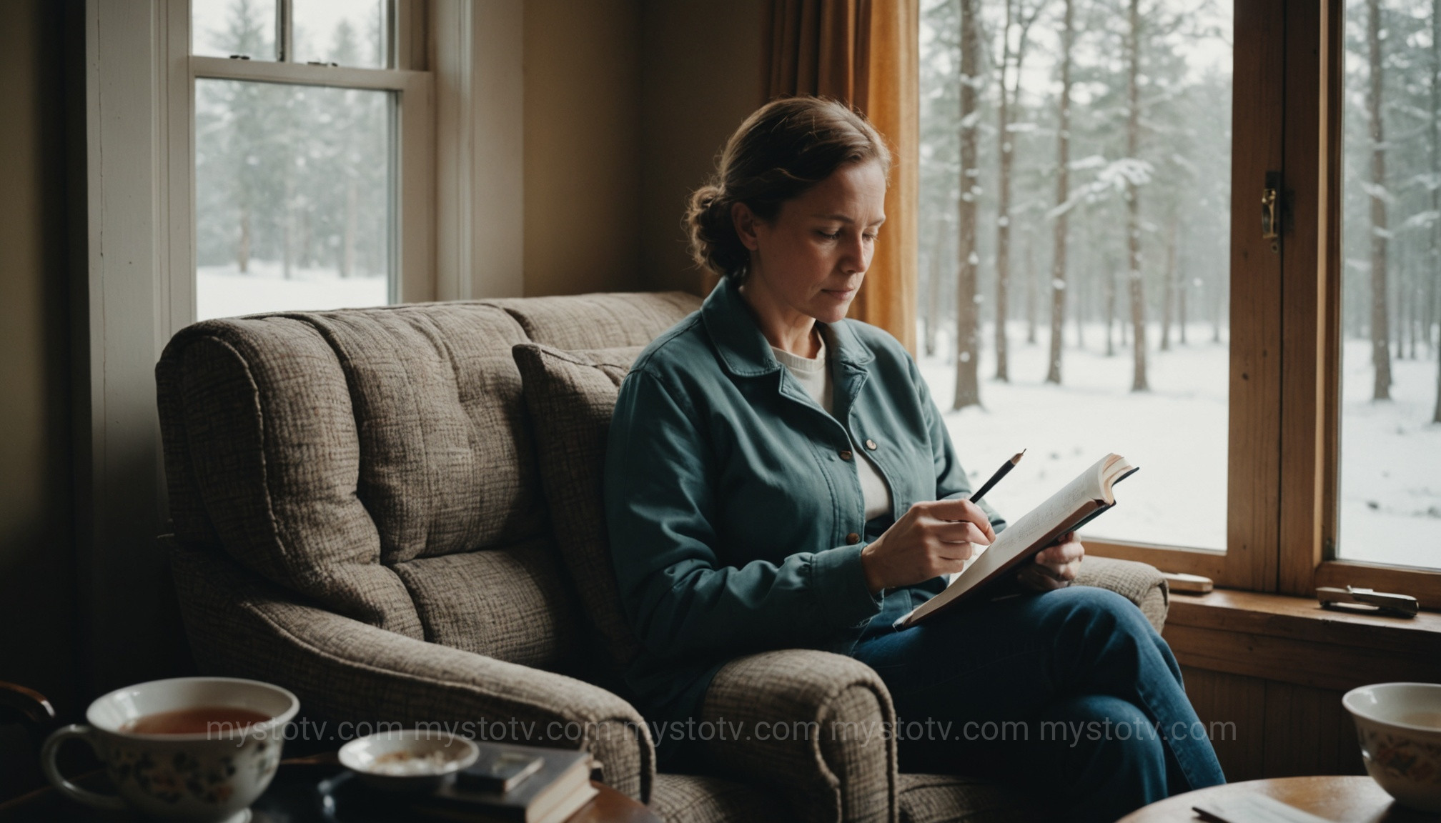 A person journaling and reflecting peacefully, a key method for managing guilt after setting healthy boundaries with family.