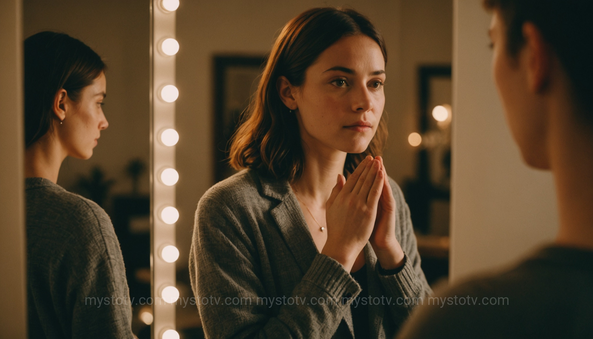 A person practicing self-compassion, an essential part of overcoming guilt when setting healthy boundaries with family.