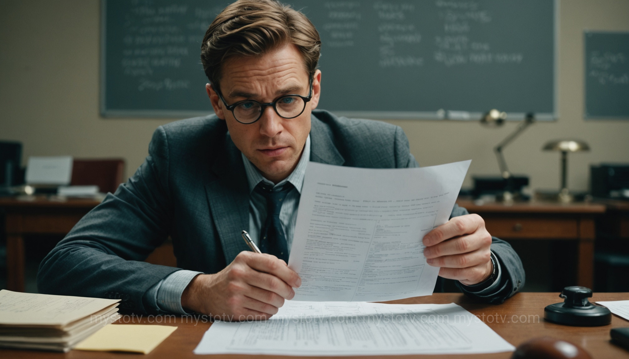 A person using evidence-based thinking, a cognitive reframing technique for negative thoughts, by acting as a detective to find facts versus emotional beliefs.