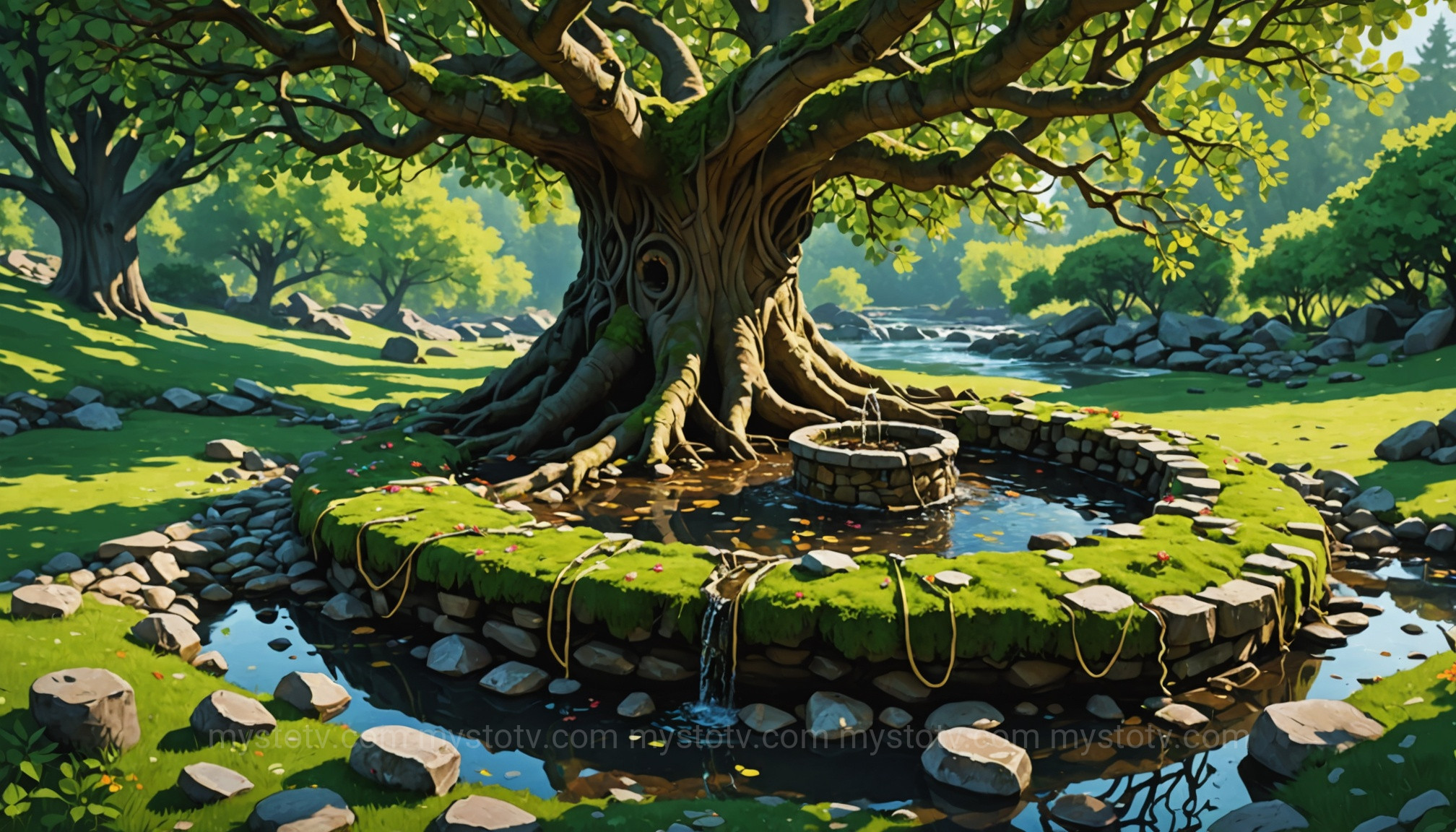 A sacred holy well for Brigid, where clooties are left as offerings, a key practice in traditional Celtic goddess Brigid worship.