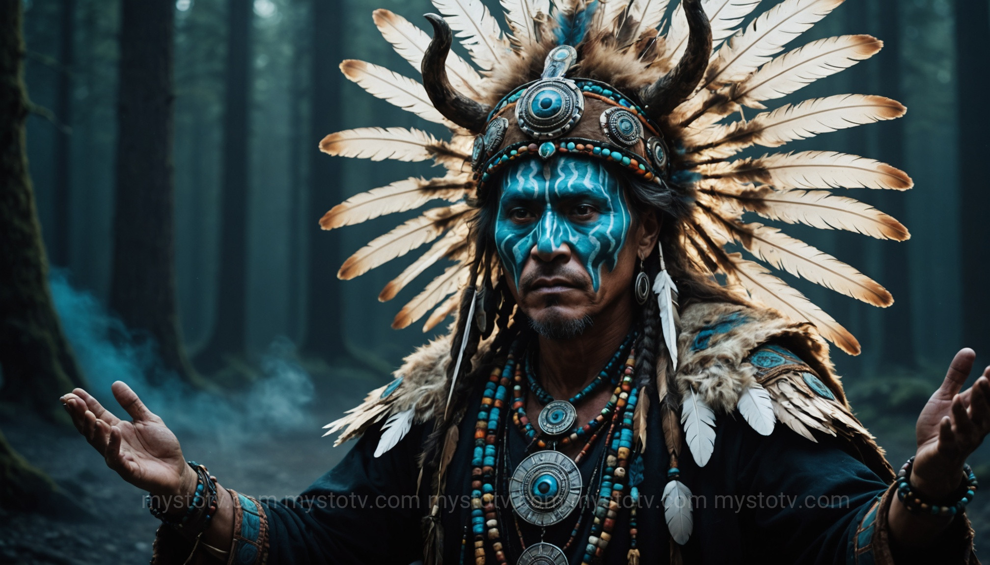 A shaman communicating with spirit animals, demonstrating the mediator role in how animism beliefs explained.