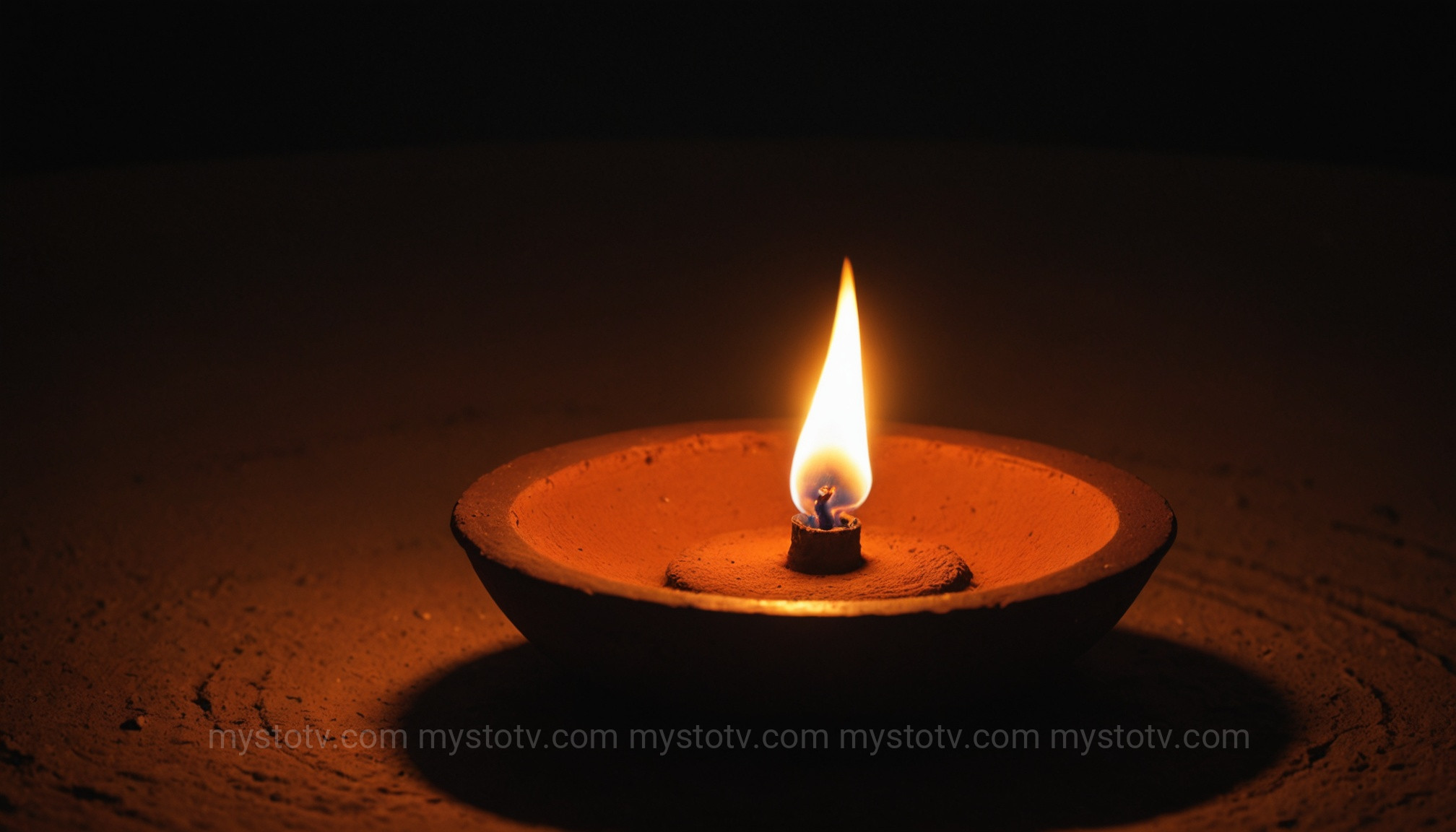 A single lit diya symbolizing the inner light and triumph of good during the diwali festival.