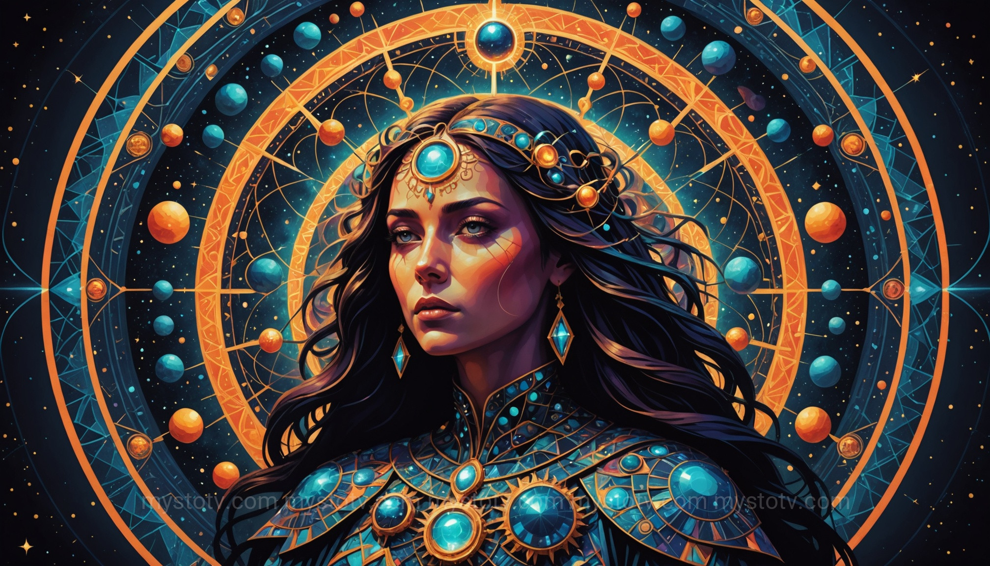 A symbolic representation of Pistis Sophia\'s fall and repentance, a core part of its sacred texts mysteries.