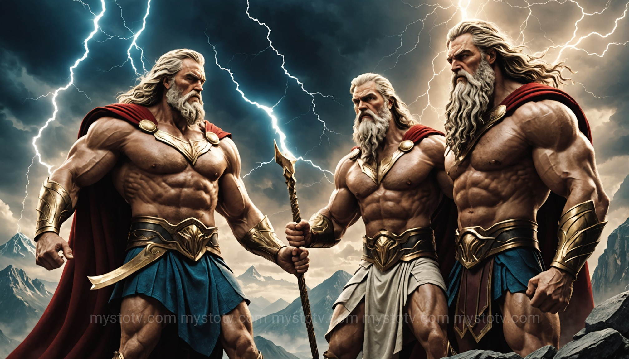 A visual comparison of Zeus and Odin, setting the stage for the ultimate mythological battle to determine zeus vs odin who would win.