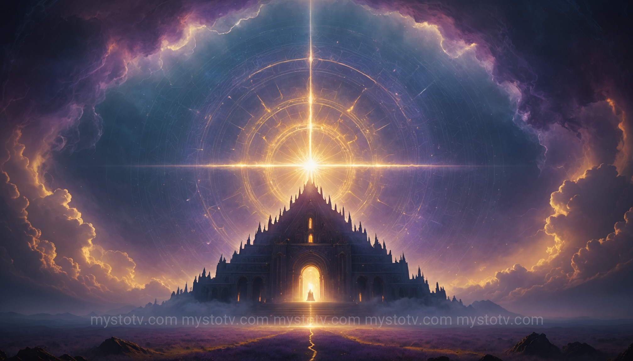 An abstract representation of a divine encounter, highlighting the conceptual religious visions significance.
