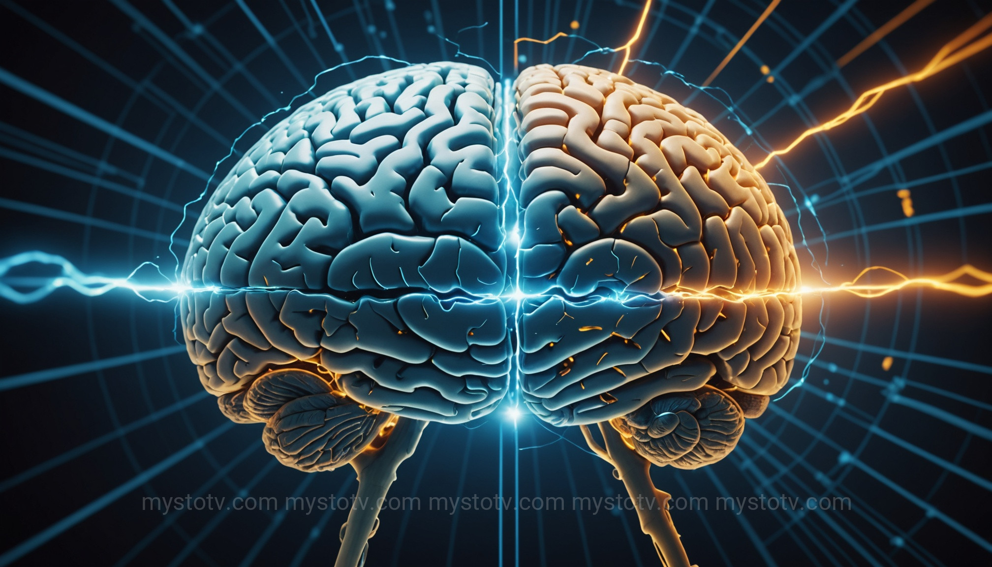 An artistic brain illustrating the subconscious mind\'s role in a potential clairvoyance ability in dreams.