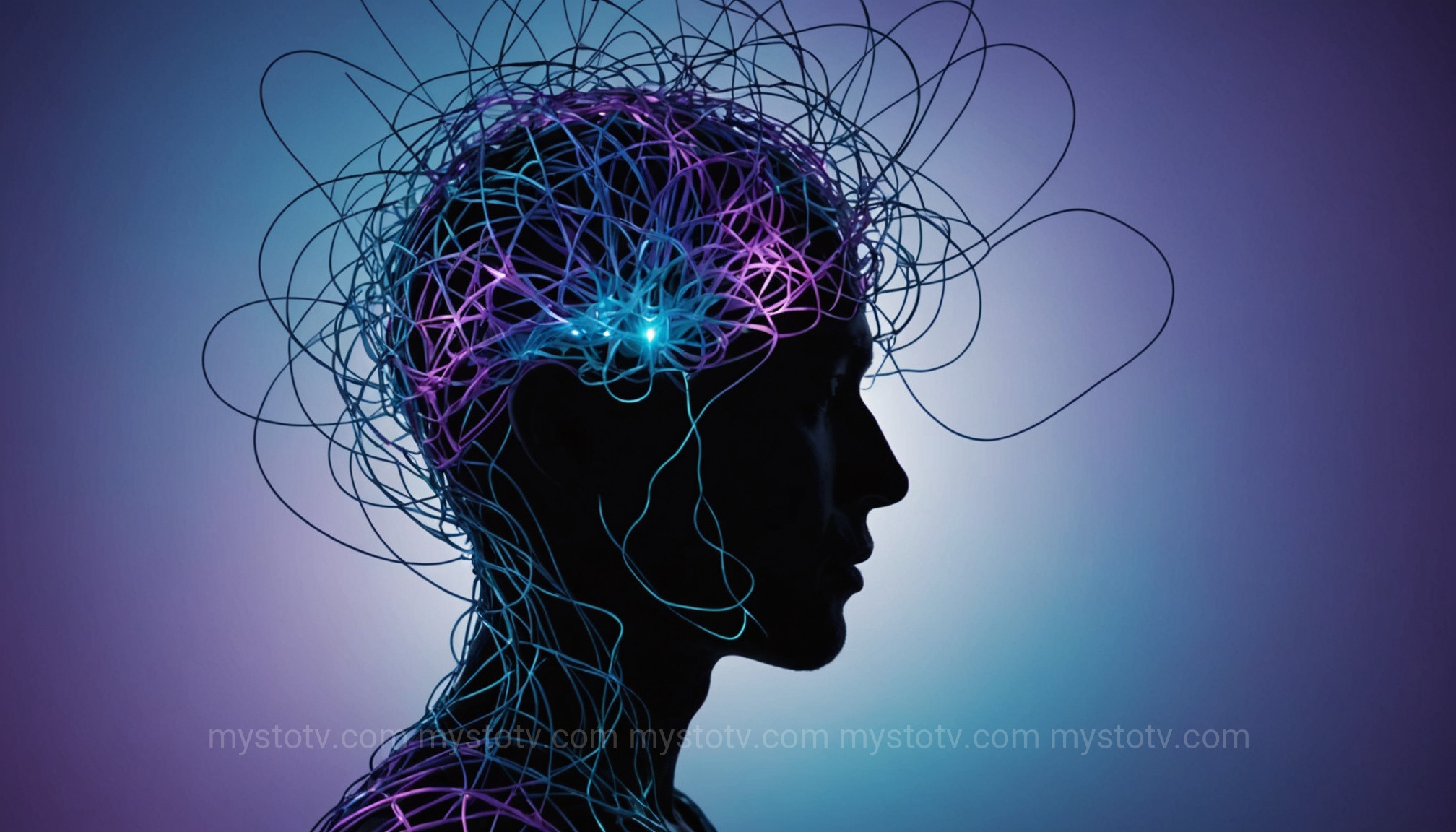 An illustration of cognitive reframing, a technique used with journal prompts for anxiety relief to untangle anxious thoughts.