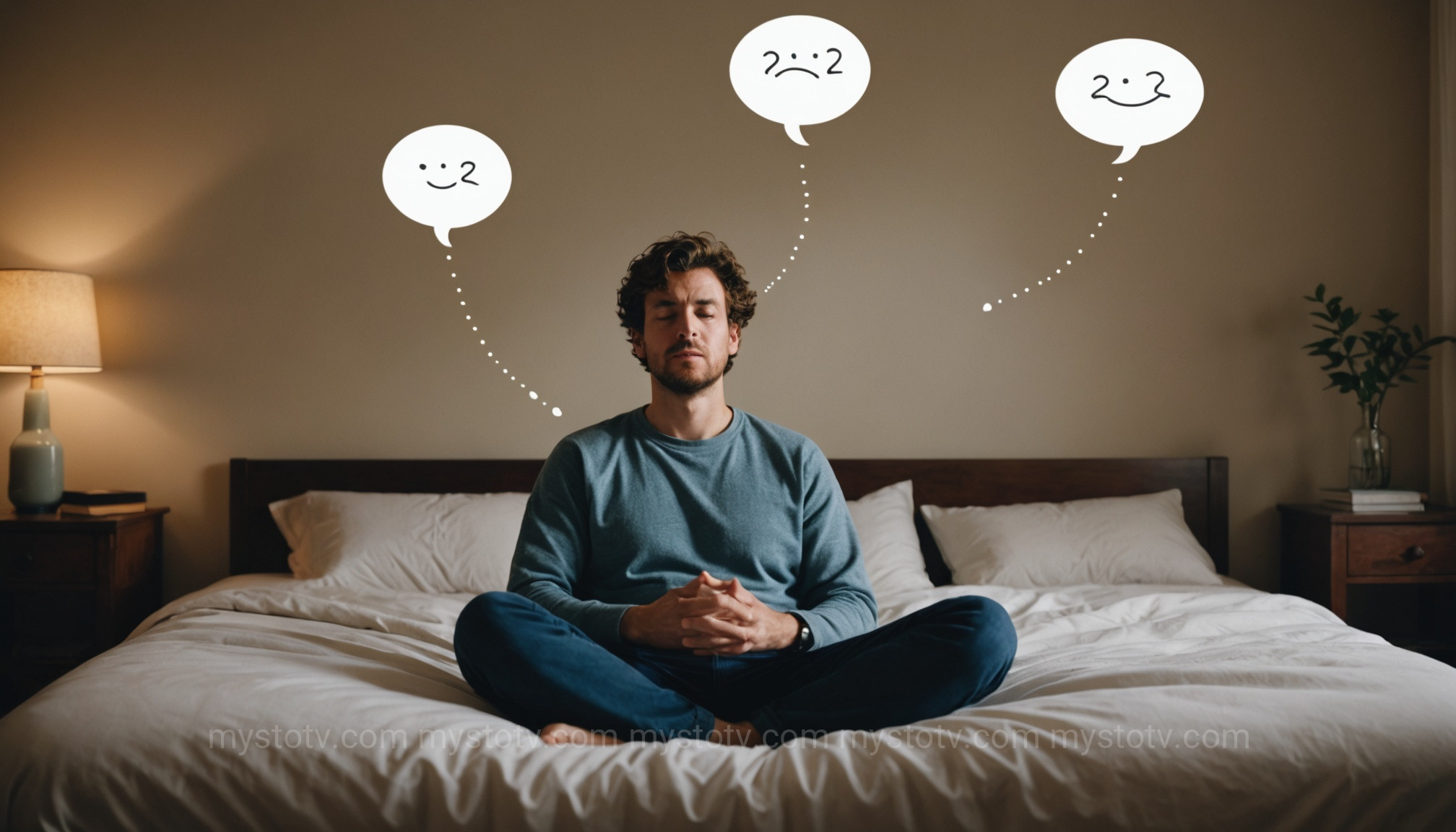 An illustration of restlessness and sleepiness, common challenges when you practice mindfulness for beginners.