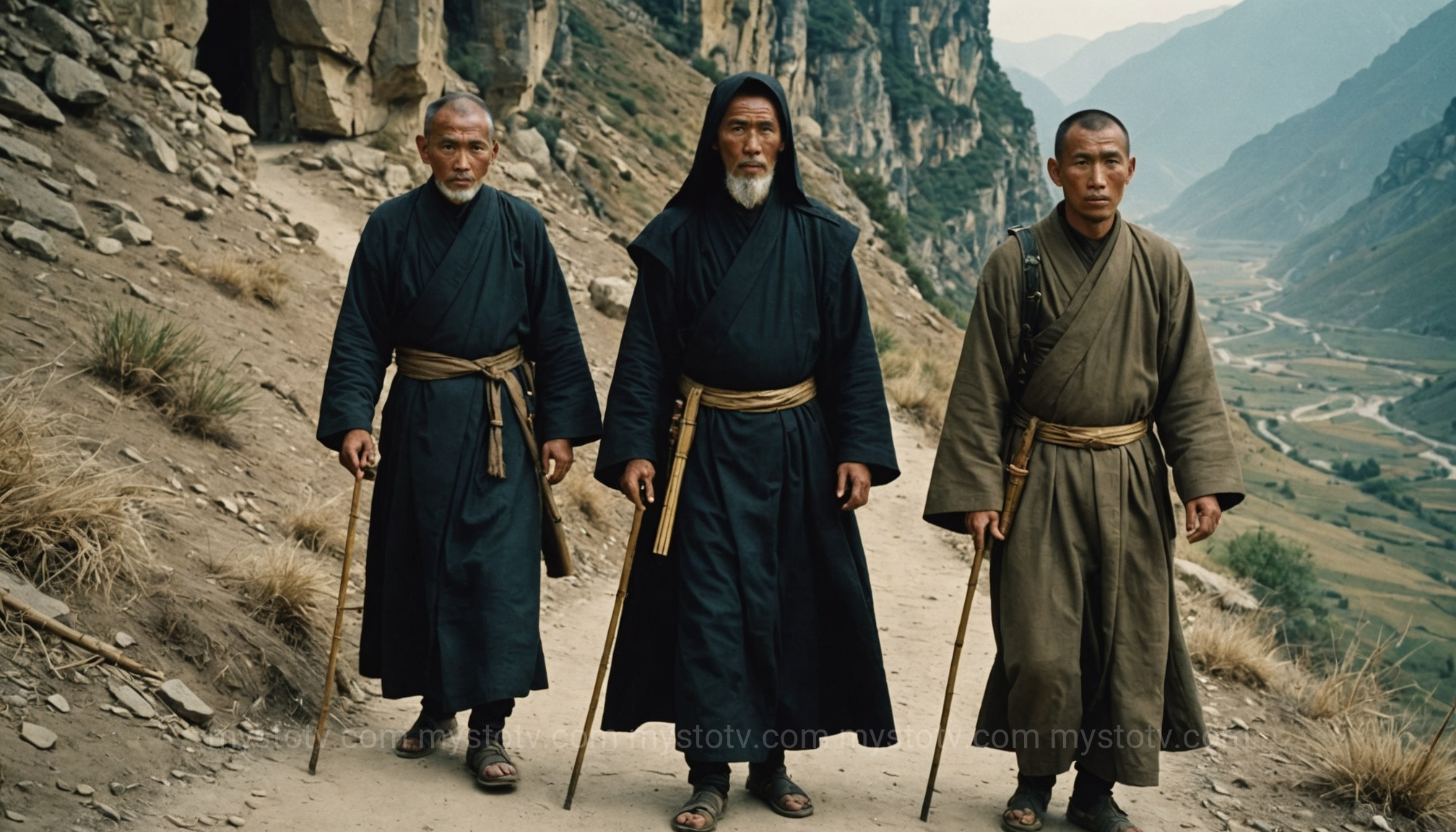 Byzantine monks smuggling silkworm eggs in bamboo canes, a pivotal event in the global history of silk production.