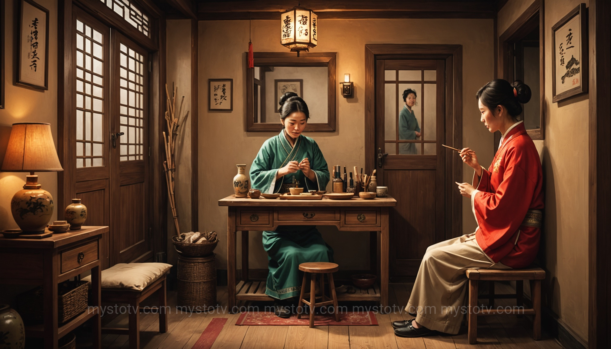 Mulan\'s comrades look on in shock as they discover her true identity, a key moment from the real story of Mulan\'s homecoming.