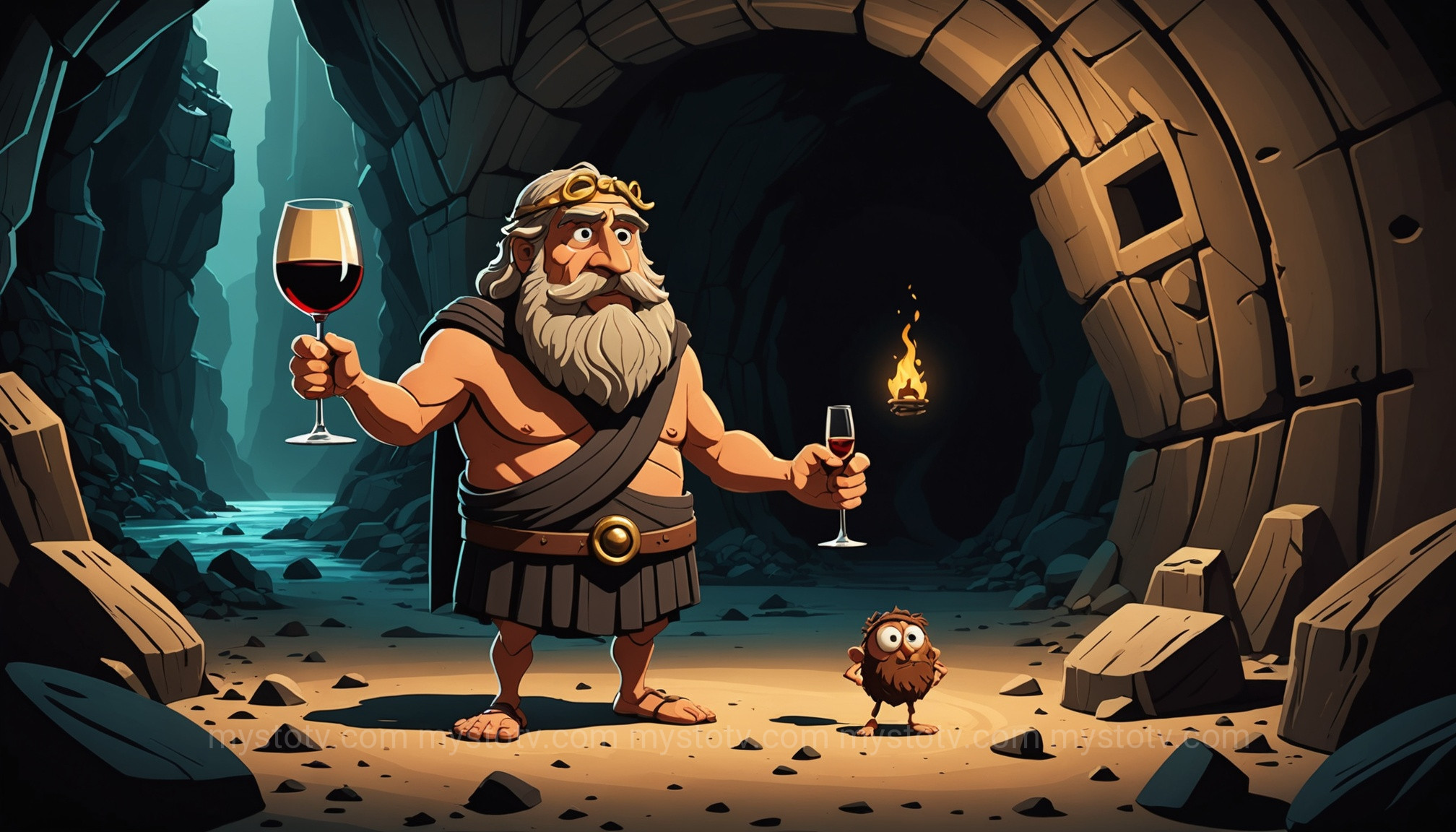 Odysseus confronts the giant in a key scene from the odyssey summary animated.