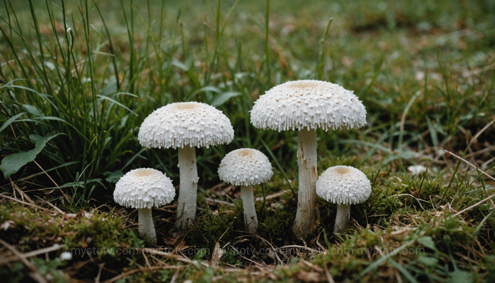 Shaggy Mane mushrooms, one fresh and one deliquescing, an important lifecycle clue for this foraging for mushrooms guide.