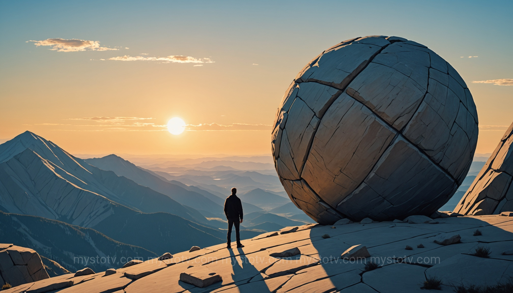 Sisyphus finding freedom and rebellion in his consciousness, a key aspect of the myth of sisyphus meaning.