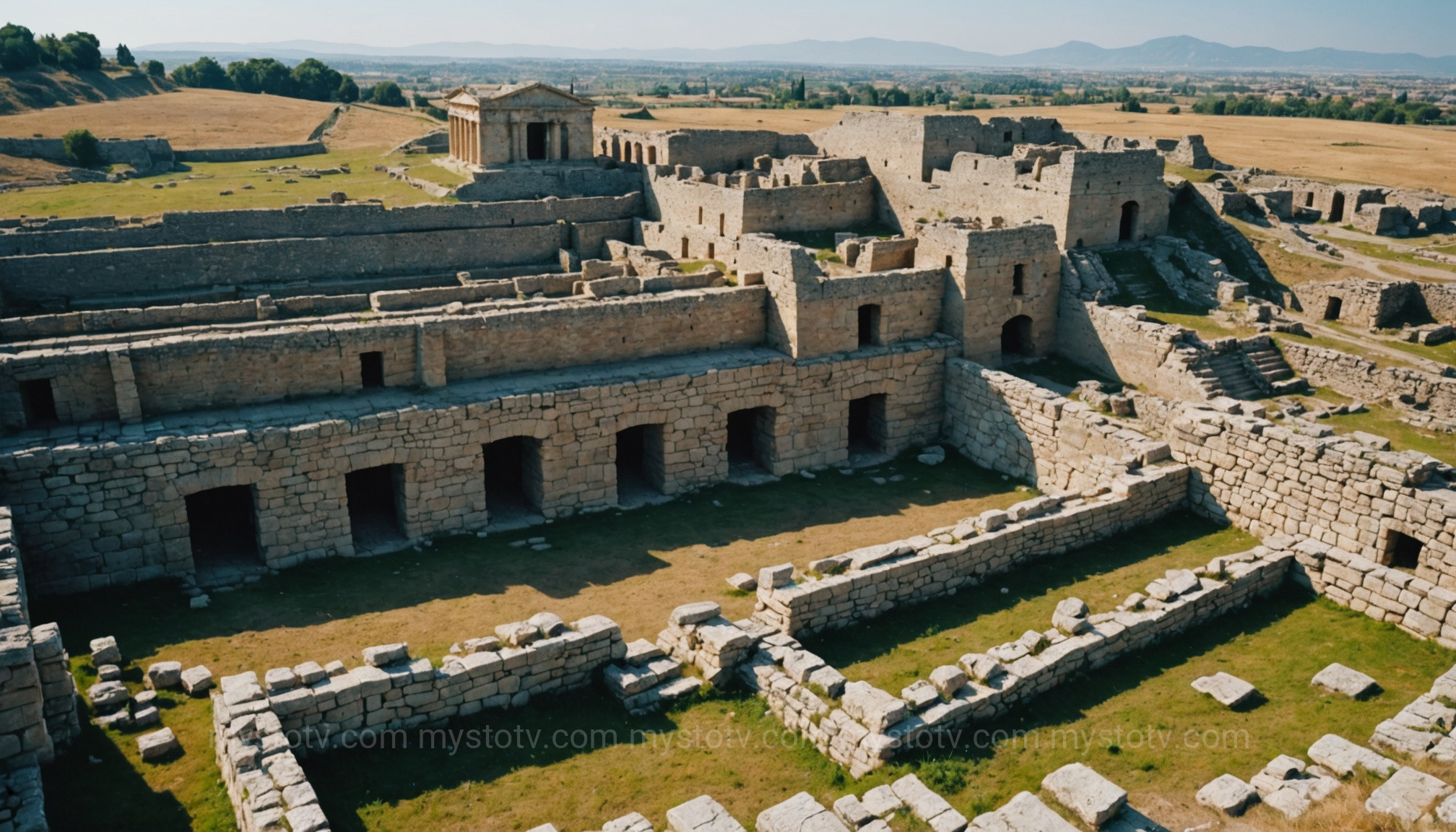 The archaeological ruins of Hisarlik, site of ancient Troy, revealing the complex layers of the city central to the real story of the Trojan war.