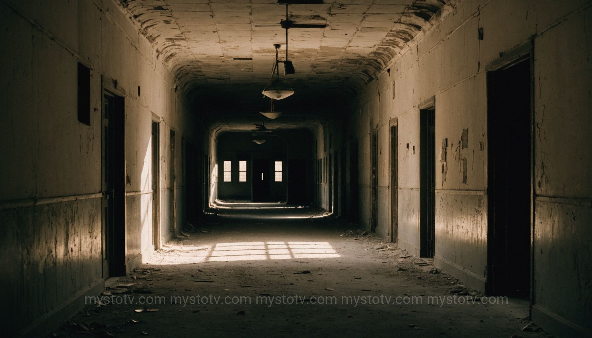 The crumbling, haunted cell block of Eastern State Penitentiary, one of the most haunted places in the world.