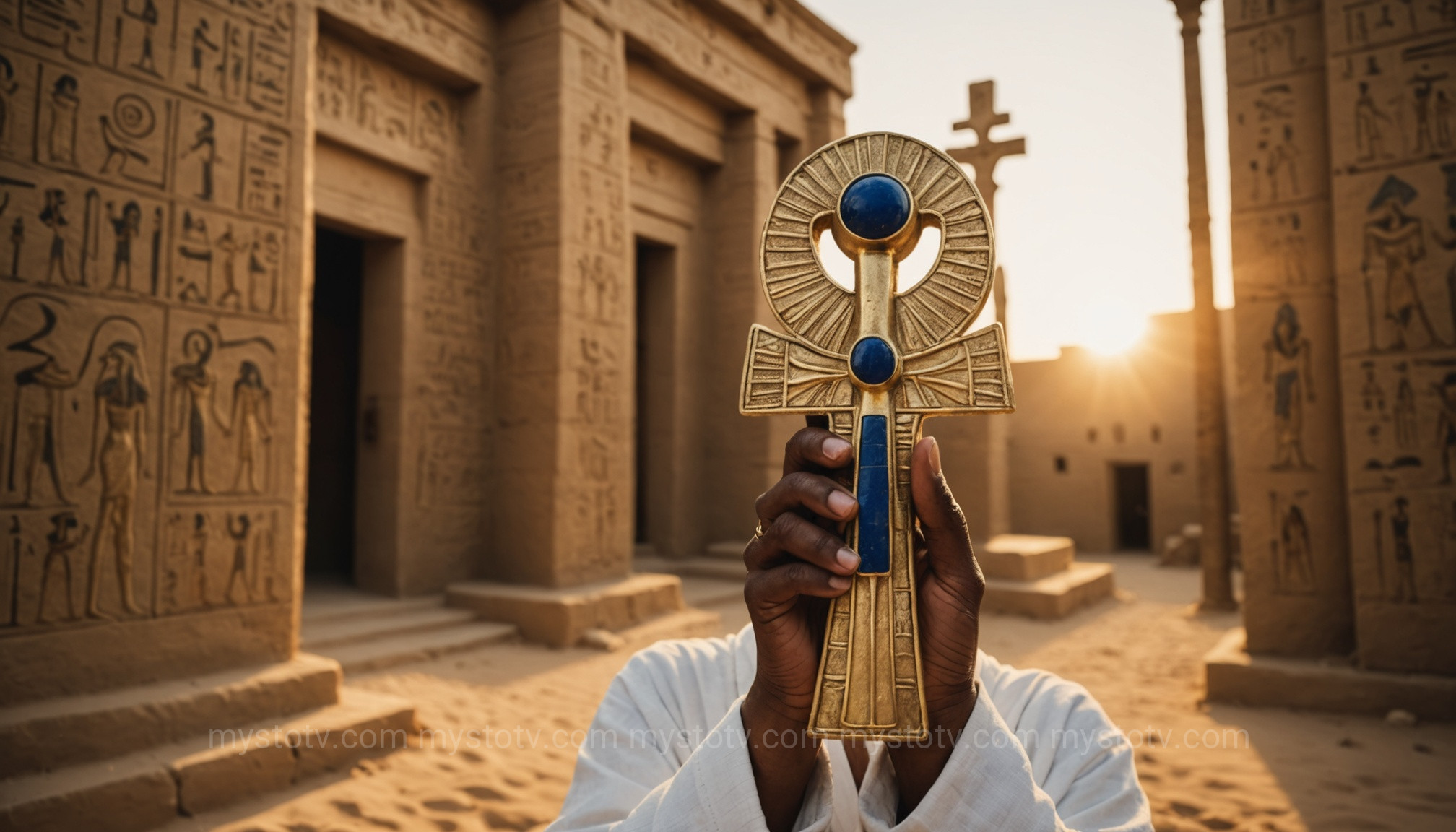 The Egyptian Ankh, a powerful and ancient sacred symbol representing eternal life.