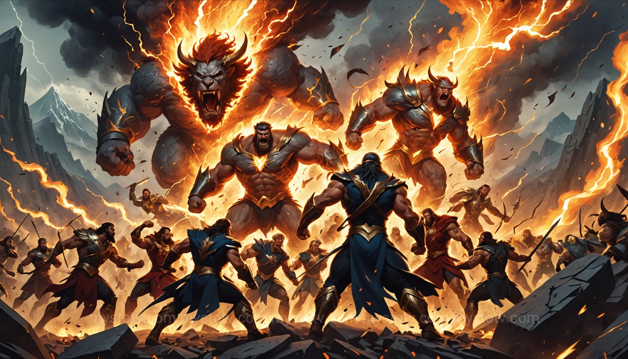 The epic battle of the Titanomachy, the war that determined how did Cronus die.