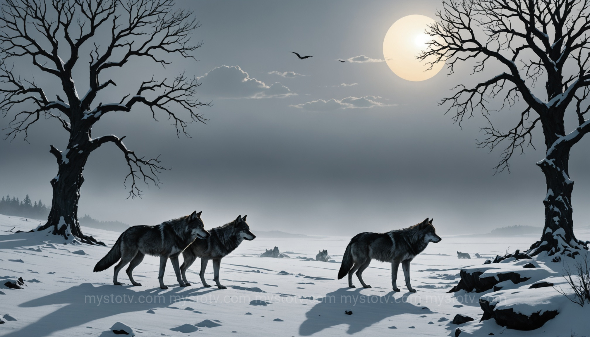 The harsh Fimbulwinter landscape, a key sign that triggers what is Ragnarok in Norse mythology.