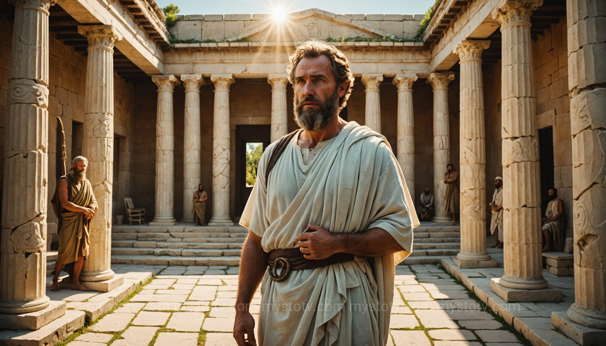 The healer Asclepius, one of the most forgotten Greek gods of medicine, with his serpent-entwined staff.