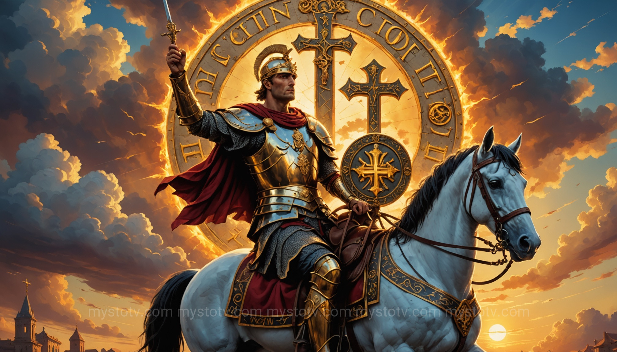 The historical vision of Emperor Constantine, a key example of the political religious visions significance.