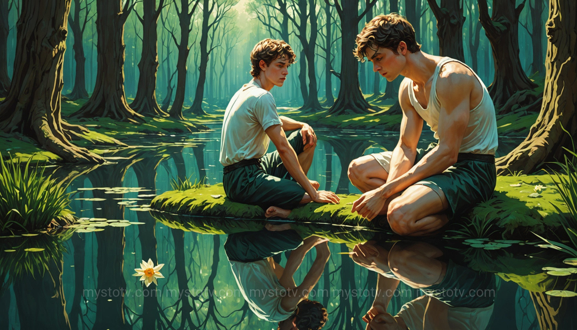 The myth of Narcissus, a key story for understanding who is Nemesis Greek goddess of retribution.