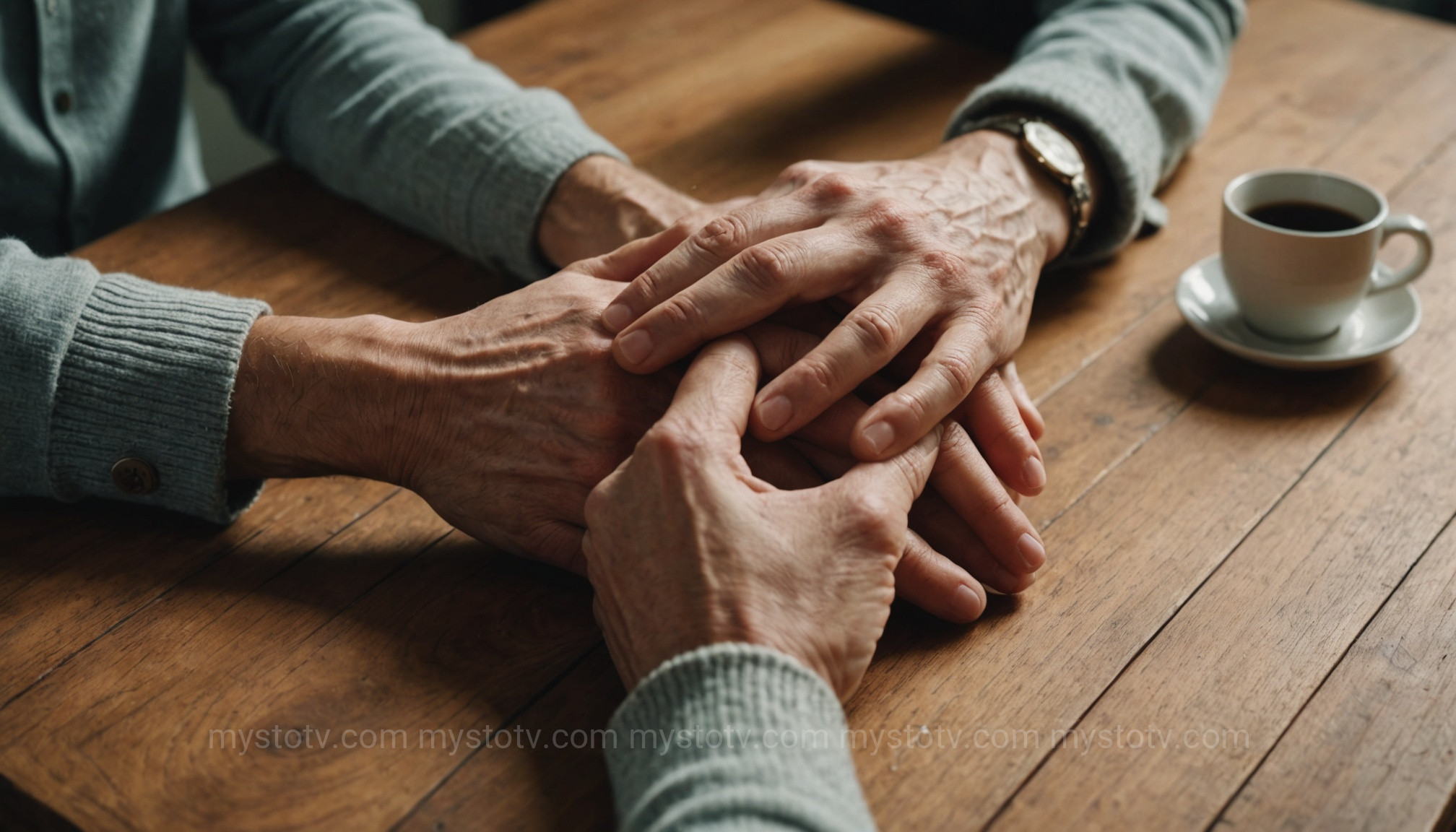 Two people having a calm, empathetic conversation, demonstrating a key strategy for setting healthy boundaries with family.