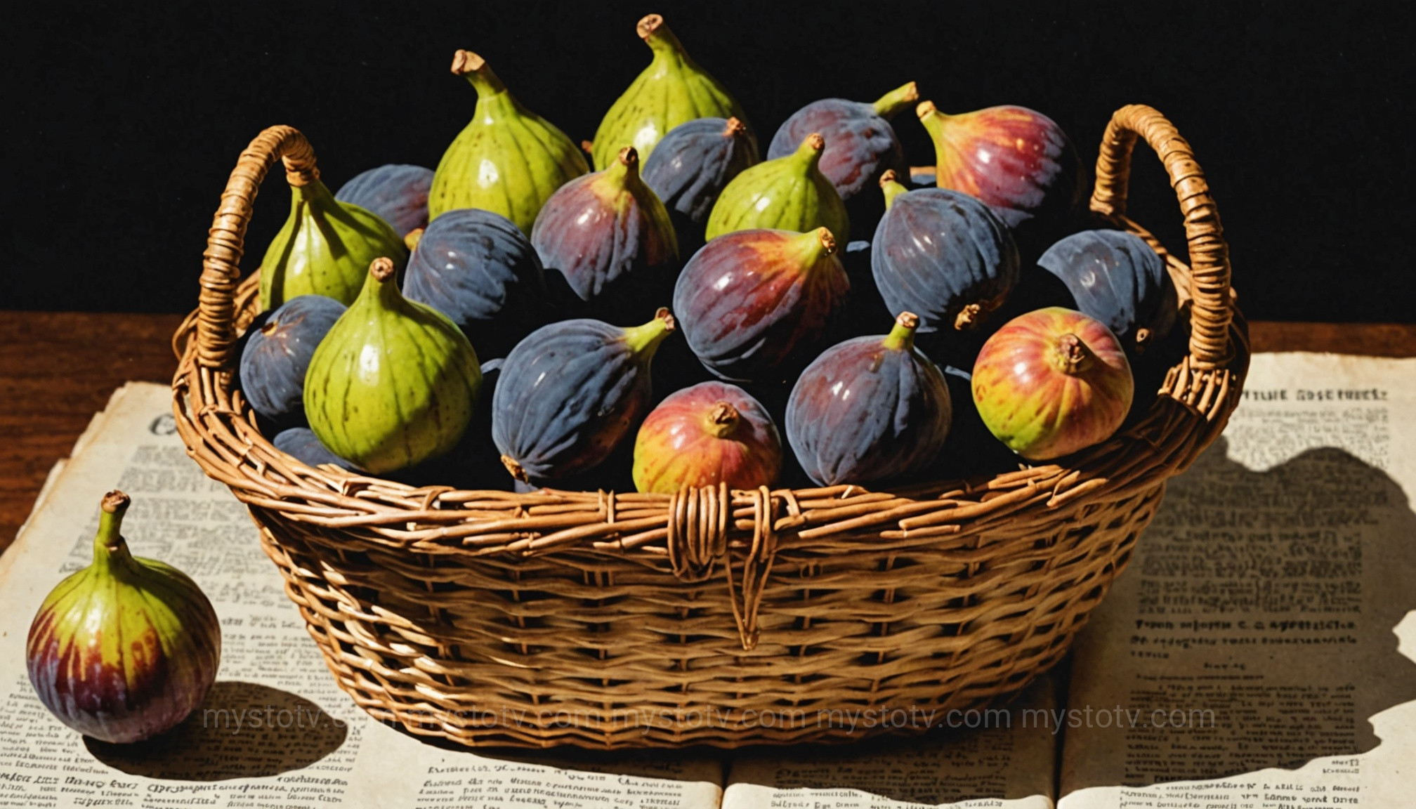 A basket of figs hinting at a hidden snake, illustrating the logistical problems with the story of how did Cleopatra die.