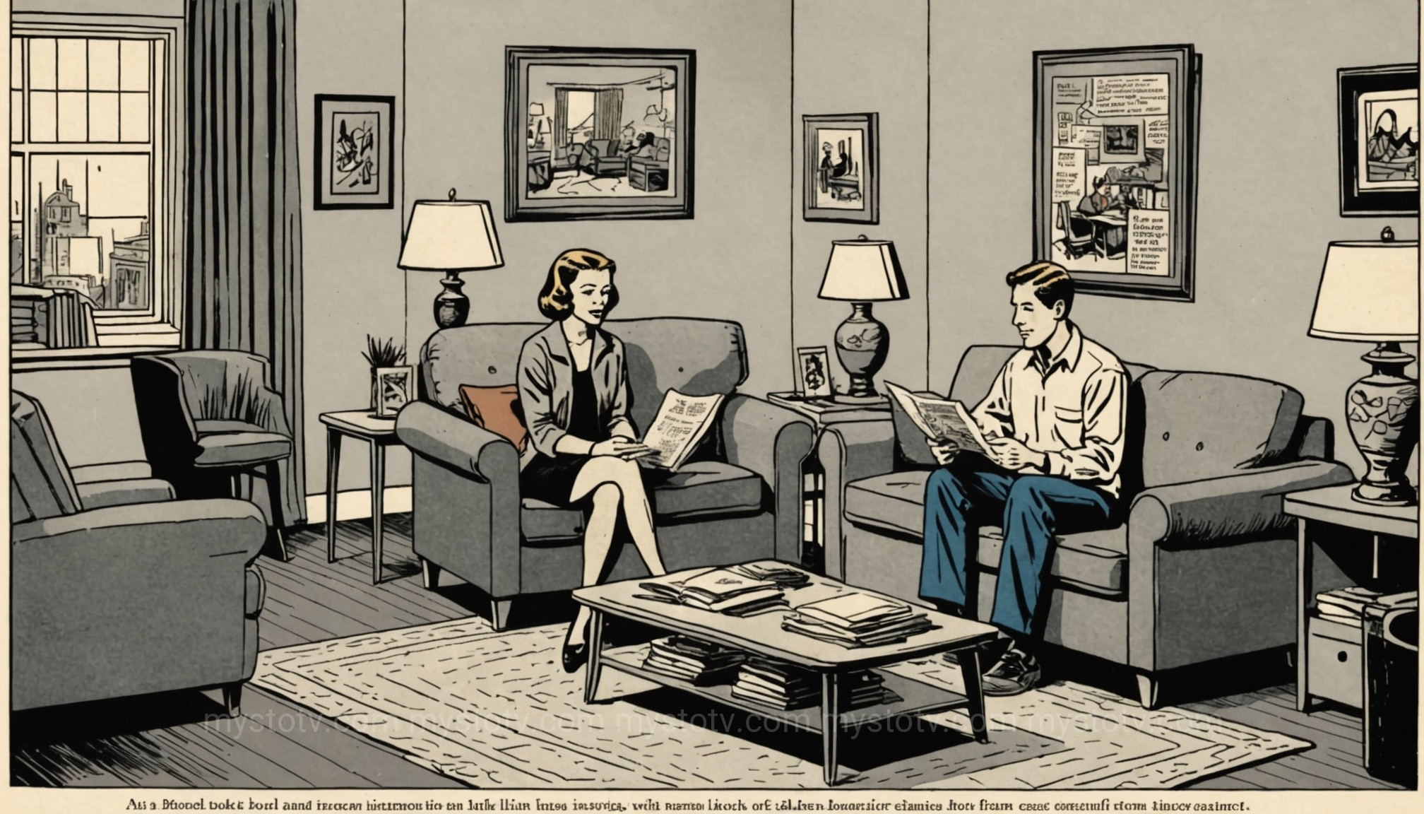 A serene living room scene depicting a calm conversation, a key strategy for how to help someone with paranoia.