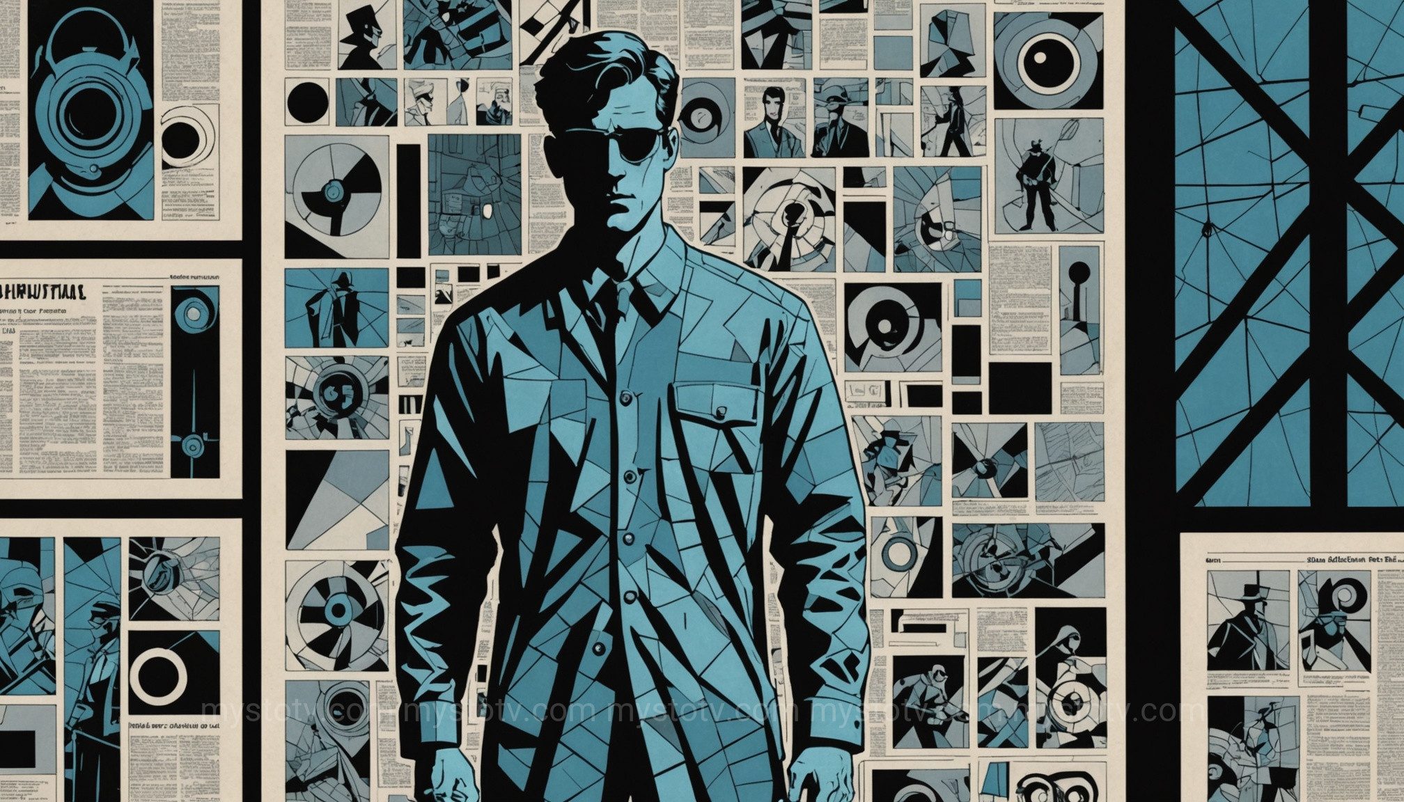 Abstract image illustrating the feeling of being watched, a key concept in understanding how to help someone with paranoia.