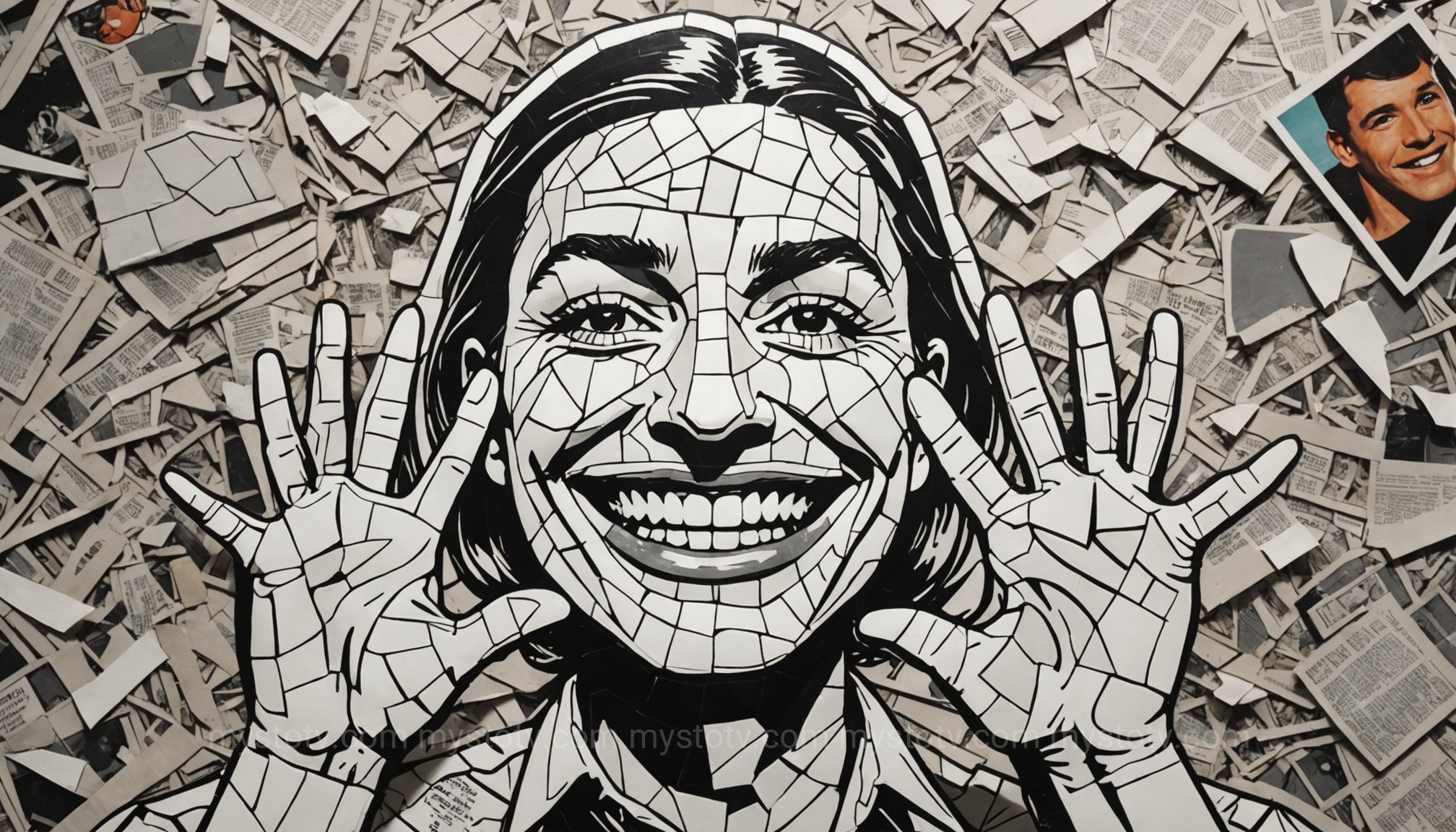 Hands piecing together a shattered photo, representing the process of rebuilding one\'s reality during narcissistic abuse recovery.