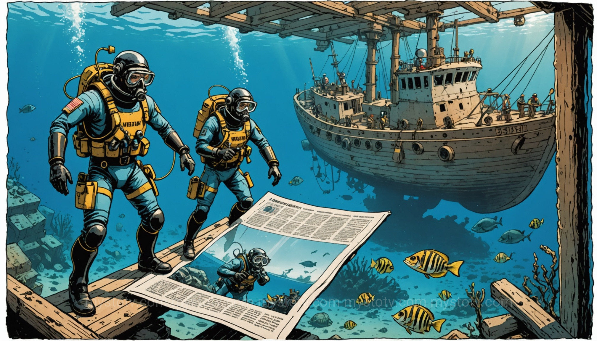 Marine archaeologists using modern technology to map the ancient shipwreck Israel site, showcasing the science of underwater excavation.